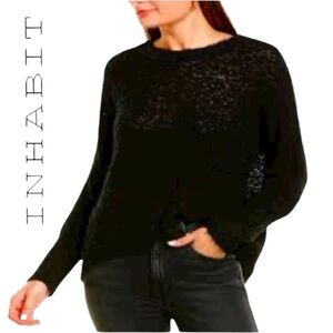 Inhabit Pocket Pullover Sheer Knit Sweater